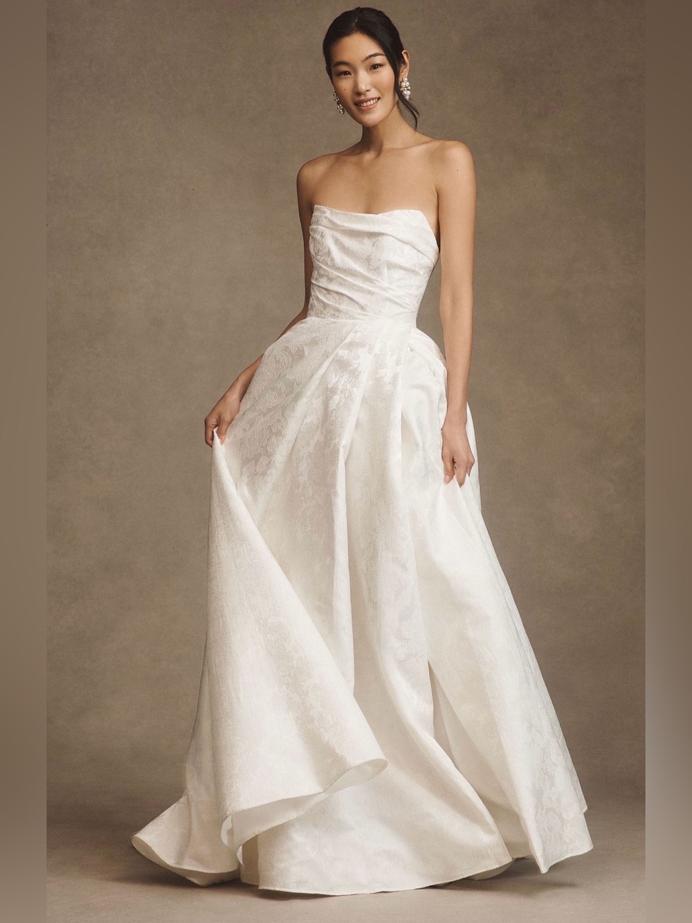 Wtoo by Watters Phoebe Strapless Draped A-Line Wedding Gown